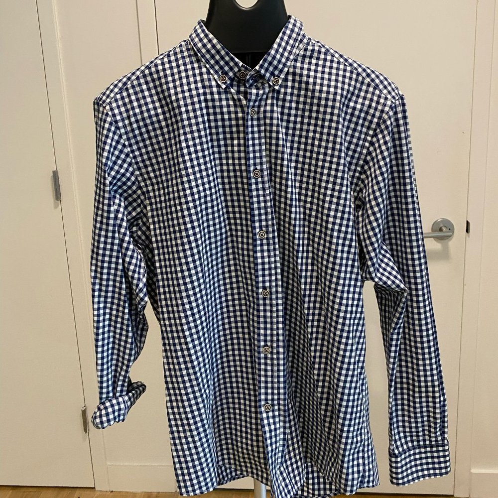 Of All Threads Blue Gingham Buttondown